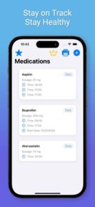 Medication List IPA 1.6.0 – Simple Medication Tracker with Schedule, Print, and Export 2